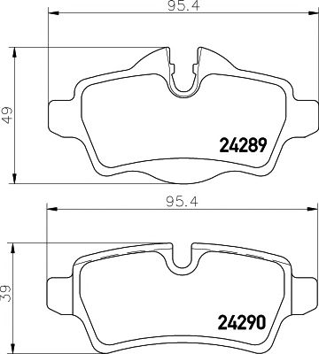 HELLA PAGID 8db355013661 -  Комплект тормозных колодок, дисковый тормоз